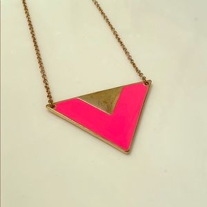 Pink Triangle Necklace